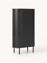 Compact Wardrobe Calary with Fluted Front