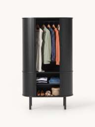 Compact Wardrobe Calary with Fluted Front - thumbnail 3
