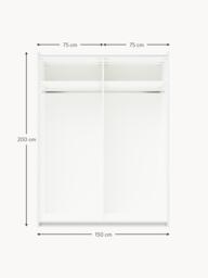 Modular Sliding Door Wardrobe Charlotte, 150 cm Wide, in various sizes - thumbnail 9