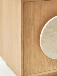 Bedside Table Holden with Travertine Handle - thumbnail 8
