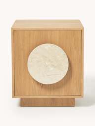 Bedside Table Holden with Travertine Handle - thumbnail 2