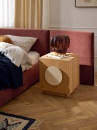 Bedside Table Holden with Travertine Handle - thumbnail 9