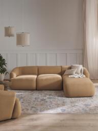 Modular Bouclé Corner Sofa Sofia (3-seater) - thumbnail 2