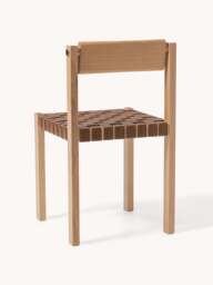 Wooden Dining Chair Liza with Vegan Leather Seat - thumbnail 4