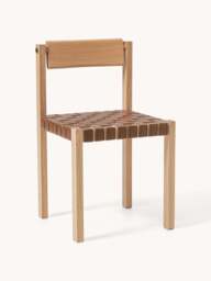 Wooden Dining Chair Liza with Vegan Leather Seat