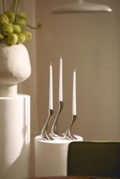 Stainless Steel Candle Holders Cobra, Set of 3 - thumbnail 2
