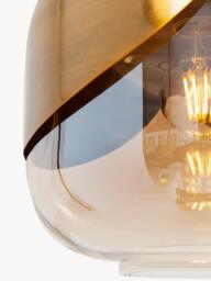 Small Glass Pendant Light Golden Goblet - thumbnail 5