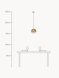 Small Glass Pendant Light Golden Goblet - thumbnail 8