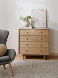 Oak Wood Chest of Drawers Diana - thumbnail 2