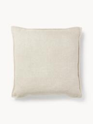 Large Linen Blend Sofa Cushion Lennon, 60 x 60 cm - thumbnail 1