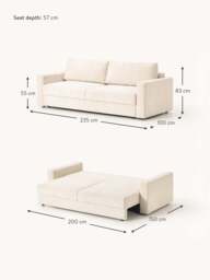Velvet Sofa Bed Tasha (3-seater) - thumbnail 8