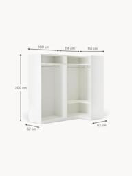 Modular Corner Wardrobe Simone, 215 cm Wide, in various sizes - thumbnail 8