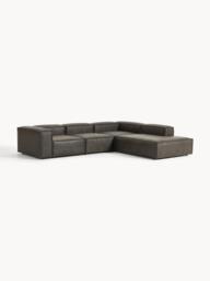 Modular Leather Corner Sofa Lennon (4-seater) - thumbnail 3