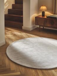 Round Hand-Woven Viscose Rug Jane - thumbnail 2