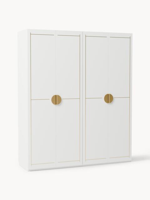 Modular Hinged Door Wardrobe Denise, 200 cm Wide, in various sizes
