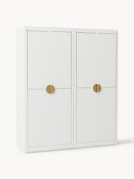 Modular Hinged Door Wardrobe Denise, 200 cm Wide, in various sizes