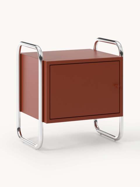 Metal Bedside Table Robyn, left- or right-hinged options - image 1
