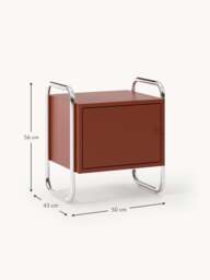 Metal Bedside Table Robyn, left- or right-hinged options - thumbnail 9