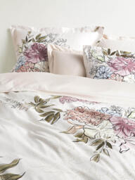 Cotton Sateen Duvet Cover Margot with Floral Print - thumbnail 1