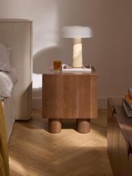 Oak Wood Bedside Table Cadi - thumbnail 2