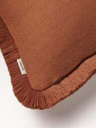 Textured Reversible Cushion Cover Viona with Fringes - thumbnail 5