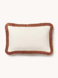 Textured Reversible Cushion Cover Viona with Fringes - thumbnail 2