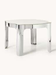 Round Dining Table Georgia with Glass Top, Ø 110 cm - thumbnail 1