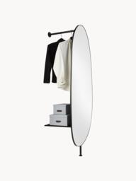 Full-Length Wall Mirror Ophelia with Clothes Rail and Shelf - thumbnail 6
