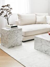 Marble Effect Side Table Lesley - thumbnail 3