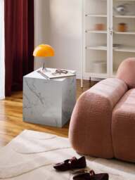 Marble Effect Side Table Lesley - thumbnail 8