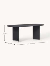 Oval Wooden Dining Table Toni, in various sizes - thumbnail 9
