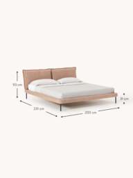 Upholstered Teddy Bouclé Bed Amelia - thumbnail 7
