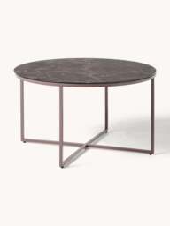 Round Coffee Table Antigua with Marble Effect Glass Top