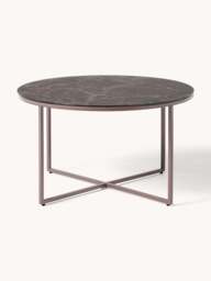 Round Coffee Table Antigua with Marble Effect Glass Top - thumbnail 3