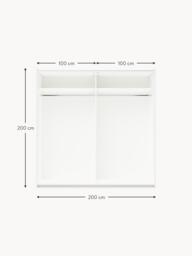 Modular Sliding Door Wardrobe Charlotte, 200 cm Wide, in various sizes - thumbnail 9