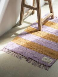 Hand-Woven Cotton Runner Chindi with Fringes - thumbnail 2