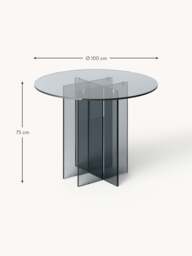 Round Glass Dining Table Anouk, in various sizes - thumbnail 8