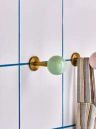 Handmade Metal Wall Hooks Ball, Set of 2 - thumbnail 4