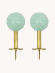 Handmade Metal Wall Hooks Ball, Set of 2 - thumbnail 3