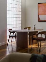 Organic Shaped Dining Table Meadow with Marble Top, in various sizes - thumbnail 6