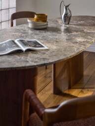 Organic Shaped Dining Table Meadow with Marble Top, in various sizes - thumbnail 7