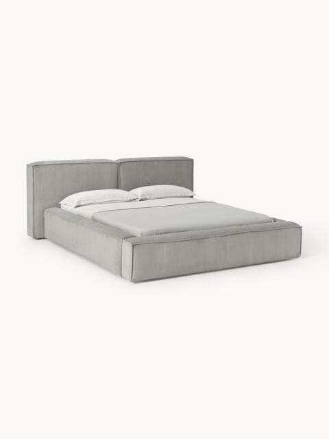 Upholstered Corduroy Bed Lennon with Storage Space - image 1