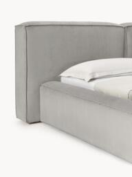 Upholstered Corduroy Bed Lennon with Storage Space - thumbnail 8