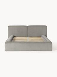 Upholstered Corduroy Bed Lennon with Storage Space - thumbnail 7