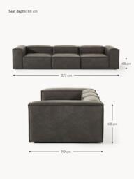 Modular Leather Sofa Lennon (4-seater) - thumbnail 7