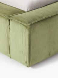 Upholstered Corduroy Bed Lennon with Storage Space - thumbnail 9