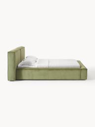 Upholstered Corduroy Bed Lennon with Storage Space - thumbnail 5
