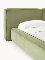 Upholstered Corduroy Bed Lennon with Storage Space - thumbnail 8