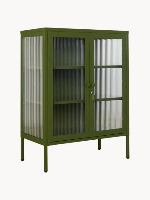 Metal Display Cabinet The Mixer with Ribbed Glass - image 1