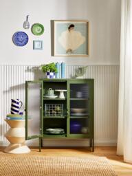 Metal Display Cabinet The Mixer with Ribbed Glass - thumbnail 6